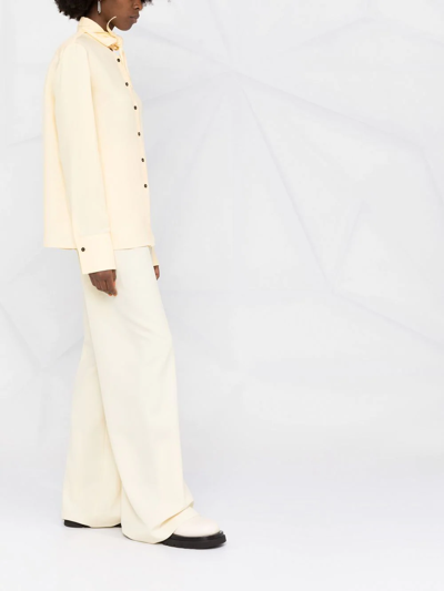 Jil Sander Pussy-bow Collar Blouse In Yellow