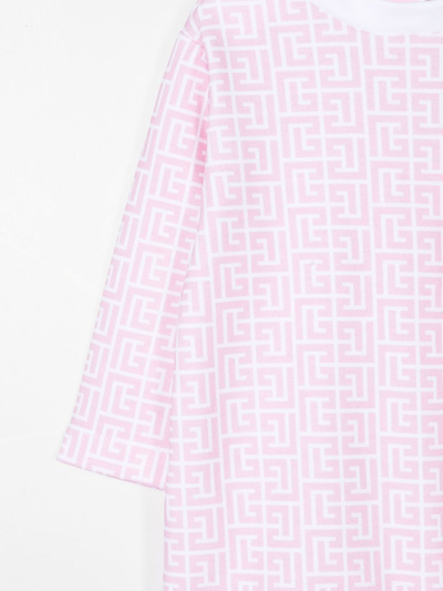 Shop Balmain Logo-print Baby-grow Set In Pink