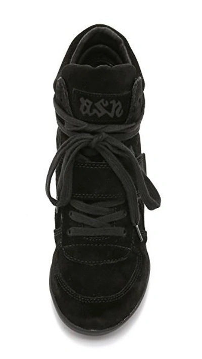 Shop Ash Bowie Wedge Trainers In Black