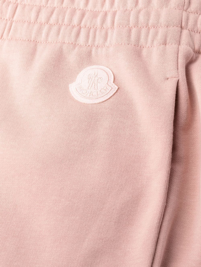 Shop Moncler Wide-leg Track Pants In Pink