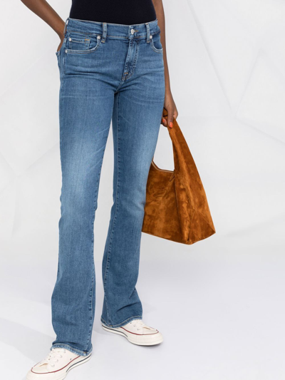 Shop 7 For All Mankind Mid-rise Flared Jeans In Blue