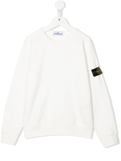 Stone Island Jumper  Junior Kids In White