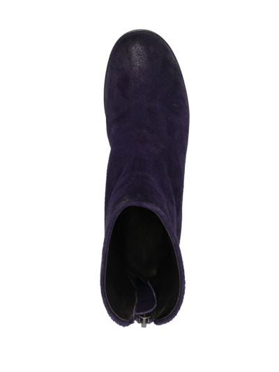 Shop Marsèll Listo Slip-on Suede Boots In Blue