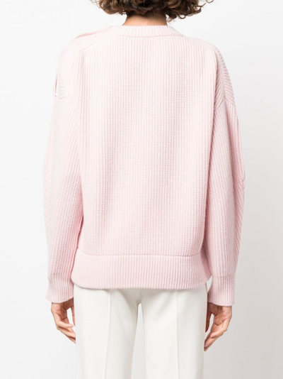 Shop Yves Salomon Button-shoulder Cashmere Jumper In Pink