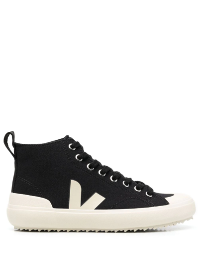 Shop Veja High-top Lace-up Trainers In Black