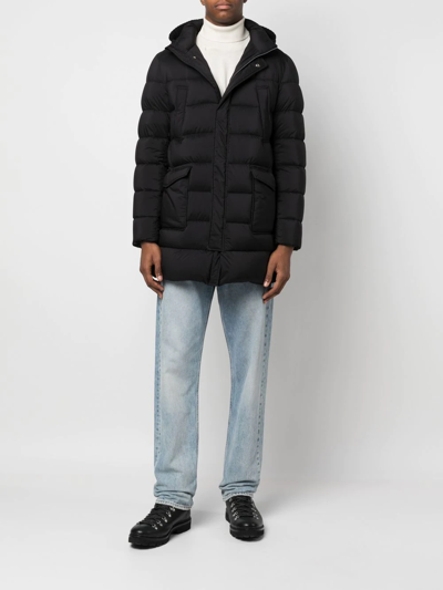 Shop Herno Padded Down Coat In Black