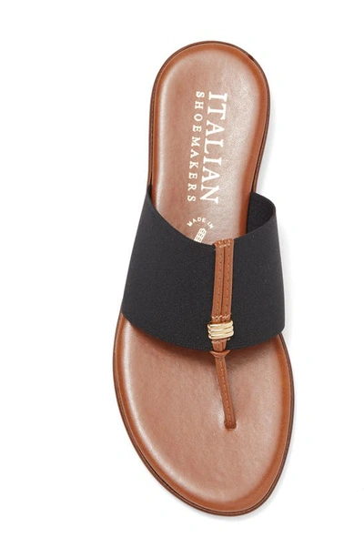 Shop Italian Shoemakers Afia Top Strap Wedge Sandal In Black