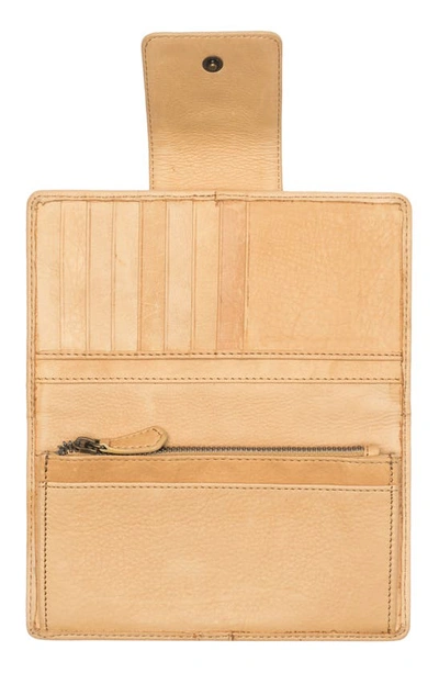Shop American Leather Co. Lucas Slim Leather Wallet In Cashew