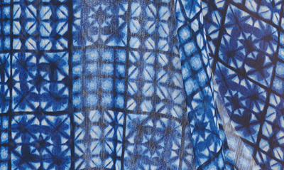 Shop Tommy Hilfiger Island Tile Chiffon Faux Wrap Sleeveless Maxi Dress In Gulf Blue Multi