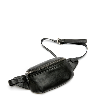 Shop La Canadienne Olivier Leather Belt Bag In Black