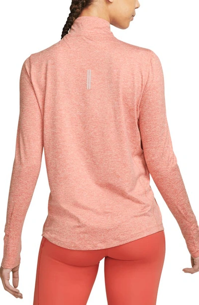 Nike Dri-fit Half-zip Long Sleeve Top In Pale Pink In Madder Root/ Atmosphere