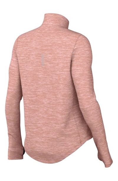 Nike Dri-fit Half-zip Long Sleeve Top In Pale Pink In Madder Root/ Atmosphere