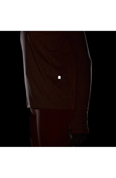 Nike Dri-fit Half-zip Long Sleeve Top In Pale Pink In Madder Root/ Atmosphere