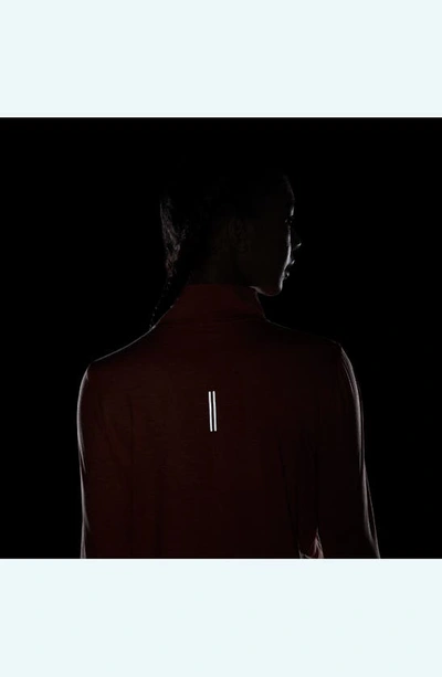 Nike Dri-fit Half-zip Long Sleeve Top In Pale Pink In Madder Root/ Atmosphere