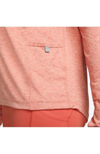 Nike Dri-fit Half-zip Long Sleeve Top In Pale Pink In Madder Root/ Atmosphere
