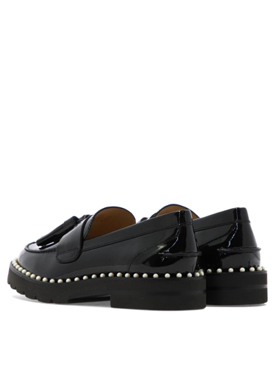 Shop Stuart Weitzman "mila Lift Pearl" Loafers In Black  