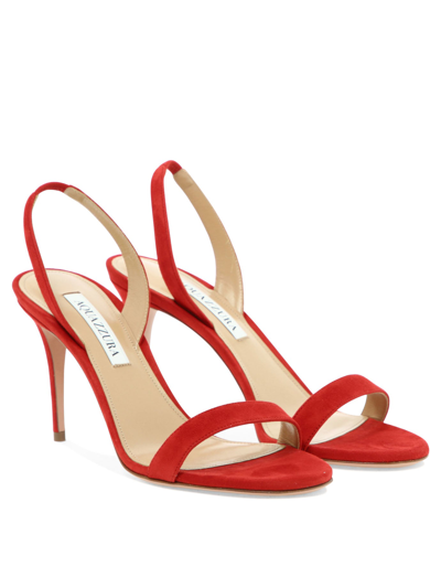 Shop Aquazzura "so Nude" Sandals In Red