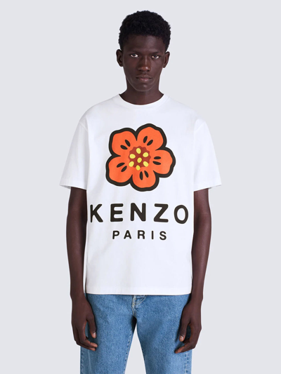Shop Kenzo T-shirt `boke Flower` Clothing In White