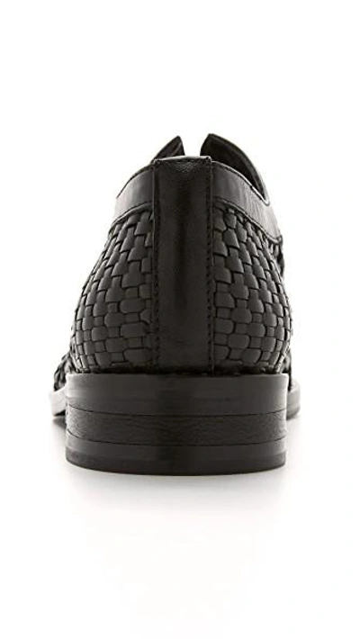 Shop Freda Salvador Wish Woven Oxfords In Black