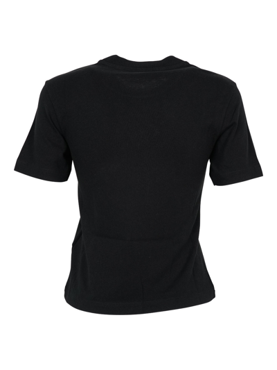 Shop Palm Angels Logo T-shirt Clothing In Black
