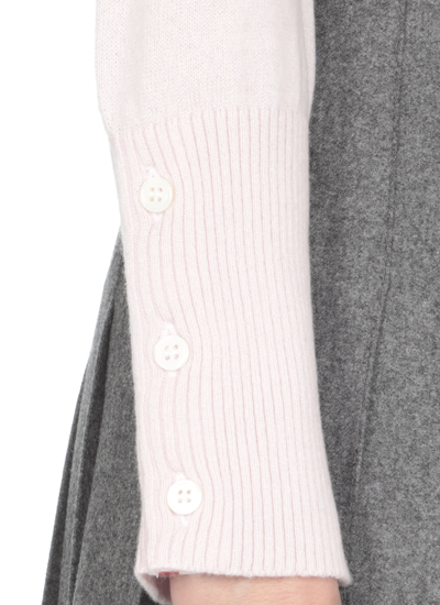 Shop Thom Browne 4 Bar Sweater In Lt Pink