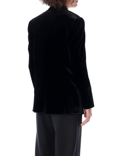 Shop Balmain Velvet Blazer In Black
