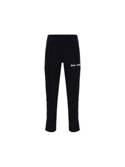 Shop Palm Angels Track Pants In Black/white