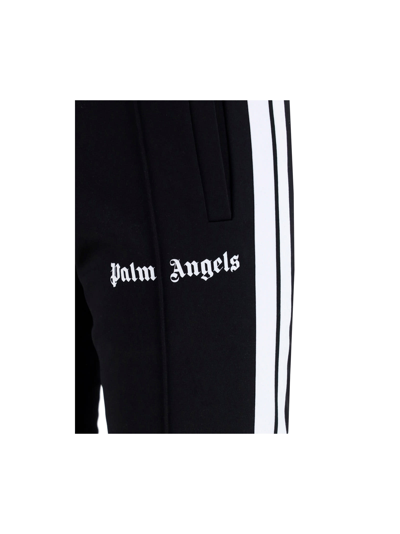 Shop Palm Angels Track Pants In Black/white