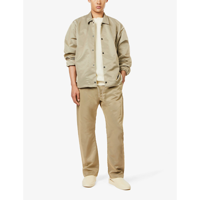 Shop Essentials Storm Regular-fit Straight Shell Trousers In Oak