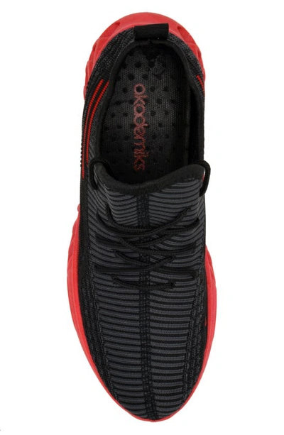 Shop Akademiks Fit Jogger Sneaker In Black-red