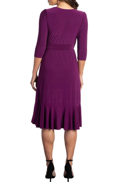 Shop Kiyonna Whimsy Wrap Dress In Magenta