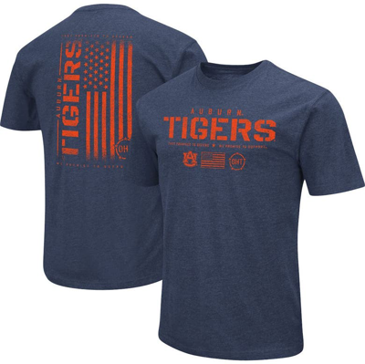 Shop Colosseum Heather Navy Auburn Tigers Oht Military Appreciation Flag 2.0 T-shirt