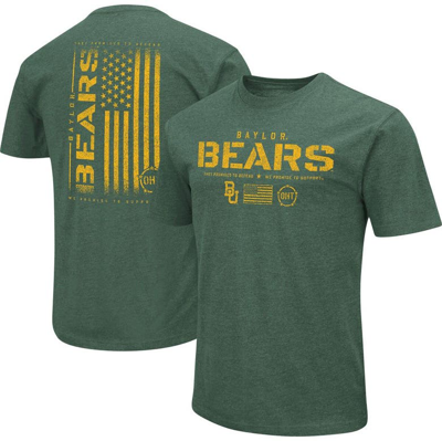 Shop Colosseum Green Baylor Bears Oht Military Appreciation Flag 2.0 T-shirt