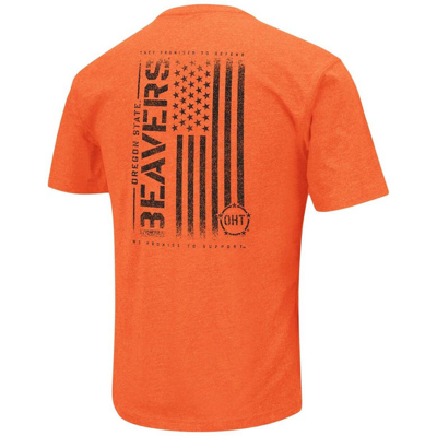 Shop Colosseum Orange Oregon State Beavers Oht Military Appreciation Flag 2.0 T-shirt
