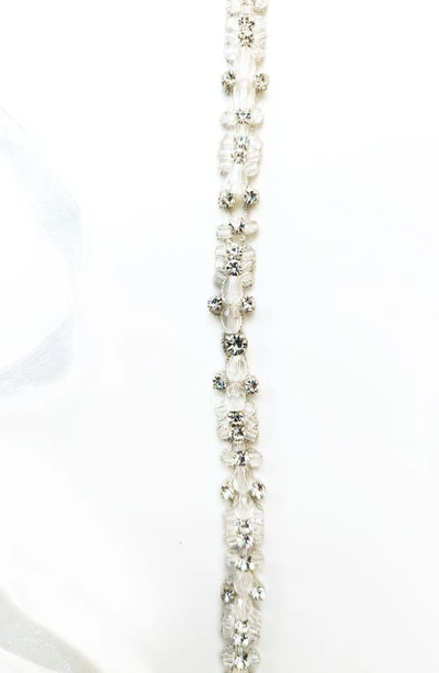 Shop Brides And Hairpins Ruth Crystal Sash In Silver