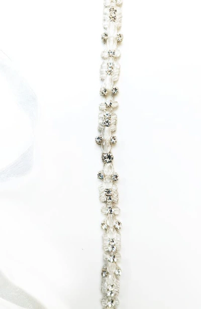 Brides And Hairpins Ruth Crystal Sash In Silver