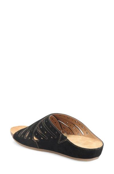 Comfortiva Gala Crisscross Slide Sandal In Black