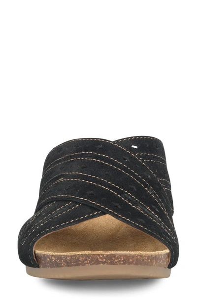Comfortiva Gala Crisscross Slide Sandal In Black