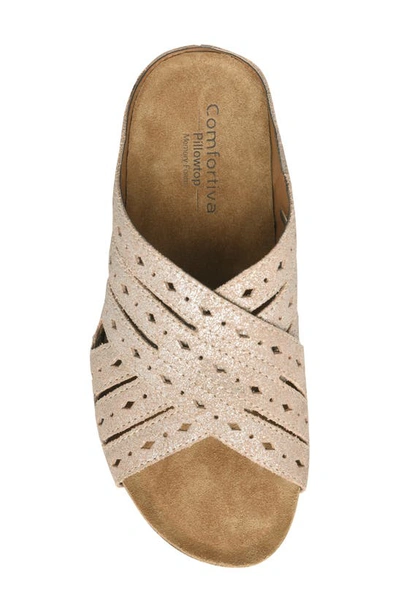 Shop Comfortiva Gala Crisscross Slide Sandal In Natural