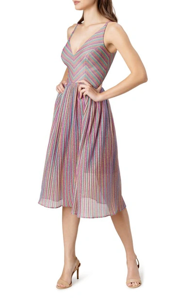 Shop Dress The Population Haley Sleeveless Dress In Bright Magenta Multi
