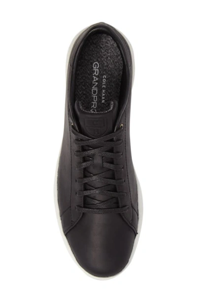Shop Cole Haan Grandpro Low Top Sneaker In Black Oil Leather