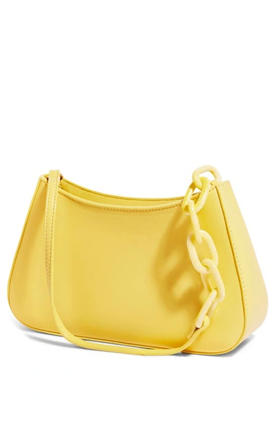 Shop House Of Want Newbie Vegan Leather Shoulder Bag In Limoncello