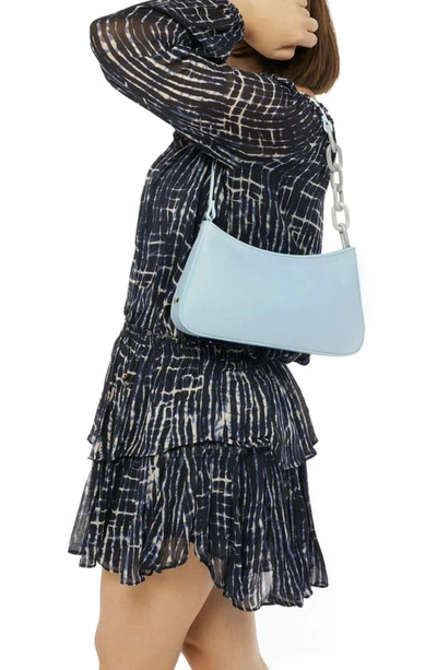 Shop House Of Want Newbie Vegan Leather Shoulder Bag In Pastel Blue