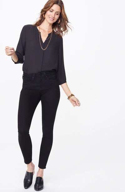 Nydj Petites Ami High Rise Skinny Jeans In Victorious In Black