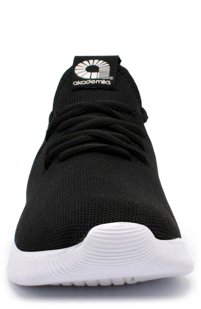 Shop Akademiks Pulse Knit Jogging Sneaker In Black