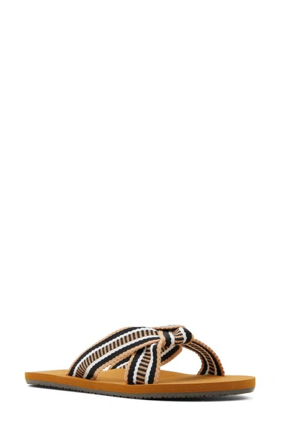 Billabong Seashell Slide Sandal In Black Multi