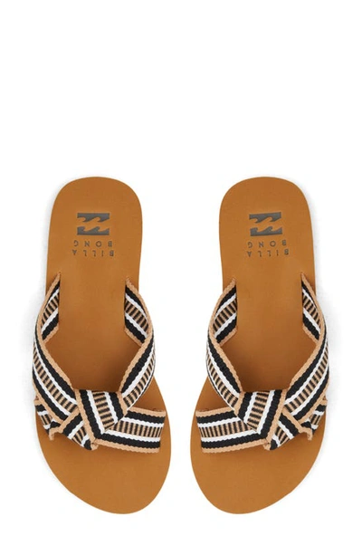 Billabong Seashell Slide Sandal In Black Multi