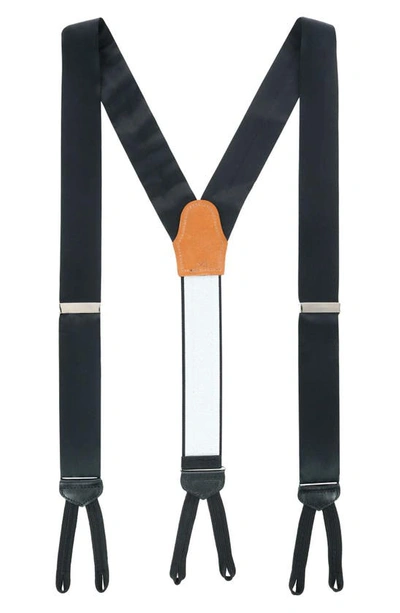 Trafalgar Leyton Formal Diagonal Tone On Tone Silk Brace In Black
