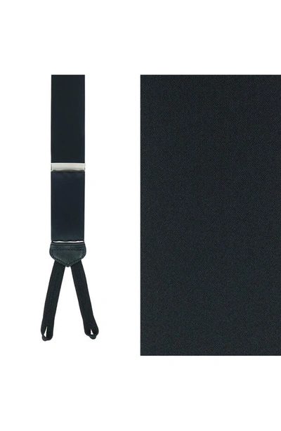 Shop Trafalgar Sutton Silk Formal Suspenders In Black