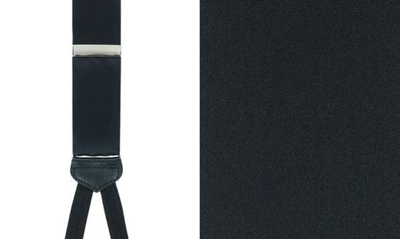 Trafalgar Leyton Formal Diagonal Tone On Tone Silk Brace In Black